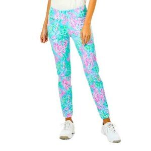 Lilly Pulitzer Corso Pant Amalfi Blue Best Fishes Golf Women's Size 10 Fairway P